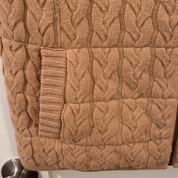 Talbot’s Women's Tan Cable Knit Sweater Vest - Picture 5 of 9